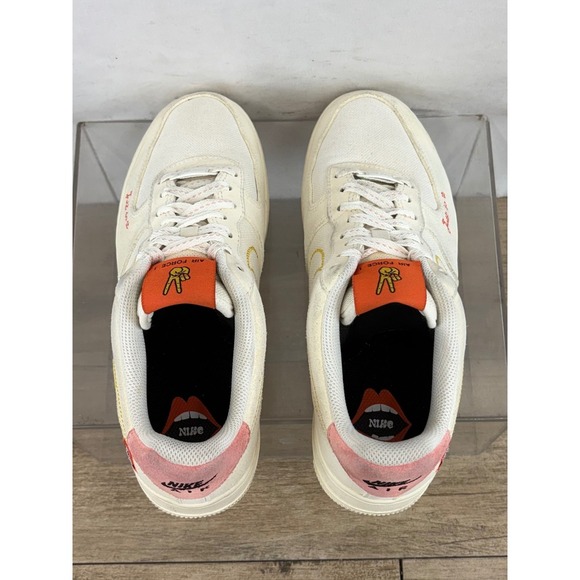 Nike Air Force 1 Low "Just Do It" Kiss Logo Beige Women US 9.5 DQ7656 100 - Picture 5 of 10